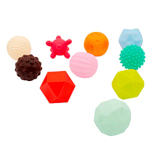 JM – Set de Pelotas Sensoriales de Goma – 10 Unidades