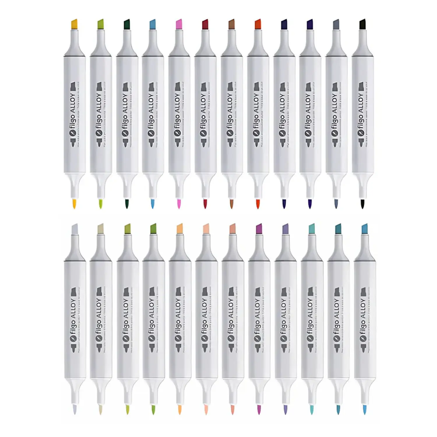 Filgo – Set Alloy de Marcadores al Alcohol – 72 Colores Surtidos – 5