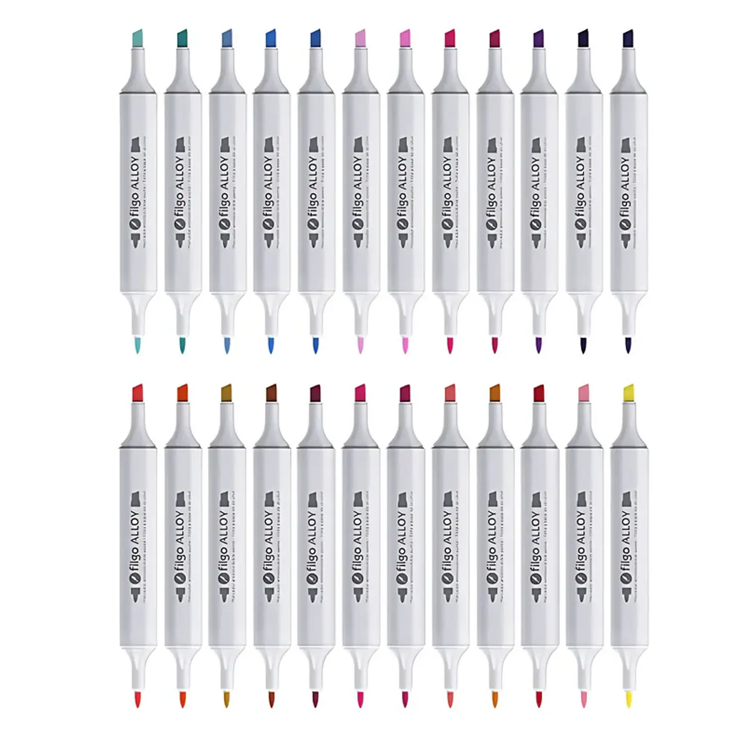 Filgo – Set Alloy de Marcadores al Alcohol – 72 Colores Surtidos – 6