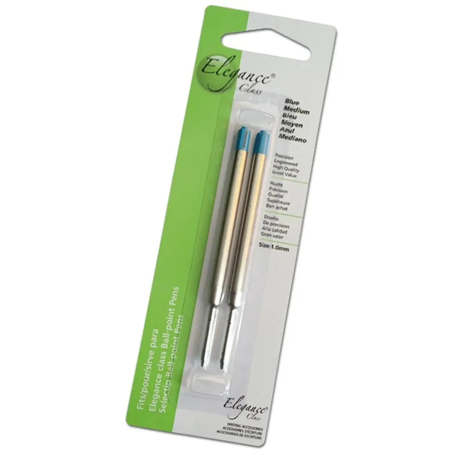 Elegance – Repuesto Pasta Azul Tipo Parker – 2 Unidades – 1