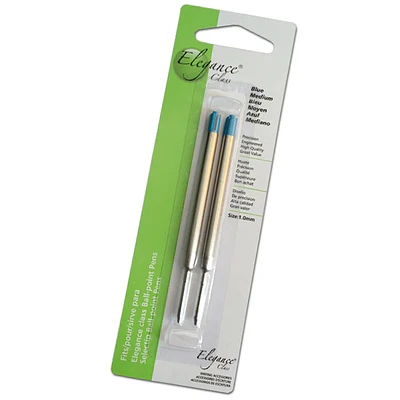 Elegance – Repuesto Pasta Azul Tipo Parker – 2 Unidades