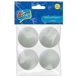 Art And Craft – Esferas de Plumavit 4 cm – 4 Unidades