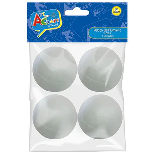 Art And Craft – Esferas de Plumavit 5 cm – 4 Unidades