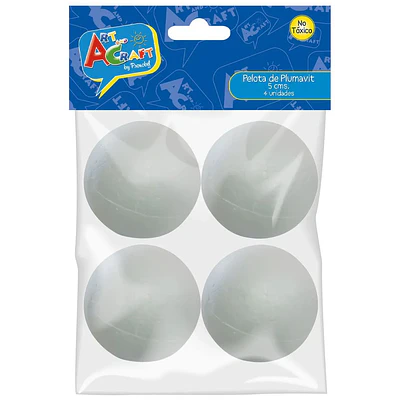 Art And Craft – Esferas de Plumavit 5 cm – 4 Unidades