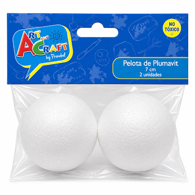 Art And Craft – Esferas de Plumavit 6 cm – 2 Unidades