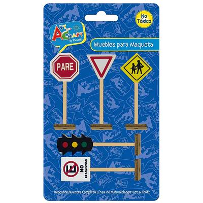 Art And Craft – Señales de Tránsito para Maqueta – 5 Piezas