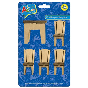Art And Craft – Muebles para Maqueta Comedor – 5 Piezas