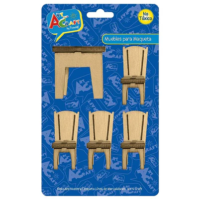Art And Craft – Muebles para Maqueta Comedor – 5 Piezas