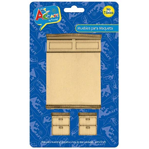 Art And Craft – Muebles para Maqueta Dormitorio – 3 Piezas
