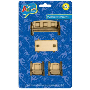 Art And Craft – Muebles para Maqueta Living – 4 Piezas