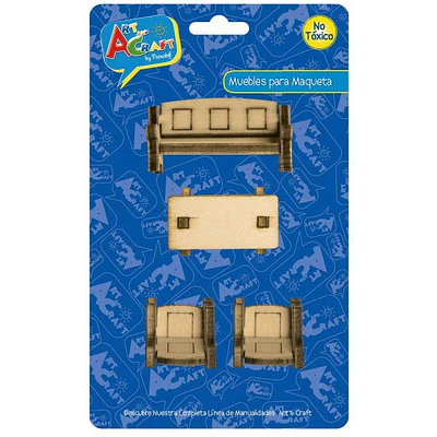 Art And Craft – Muebles para Maqueta Living – 4 Piezas