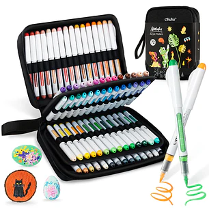 Ohuhu – Marcadores Acrílicos Nahuku Direct Ink – 72 Colores – Punta Pincel