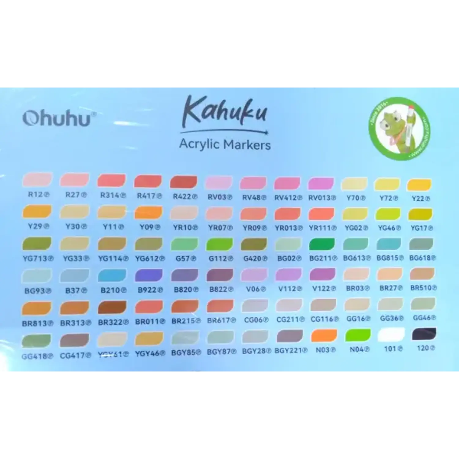 Ohuhu – Marcadores Acrílicos Kahuku – 72 Colores – Punta Pincel – 7