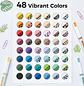 Ohuhu – Marcadores Acrílicos Kahuku – 48 Colores – Punta Pincel - Miniatura 3