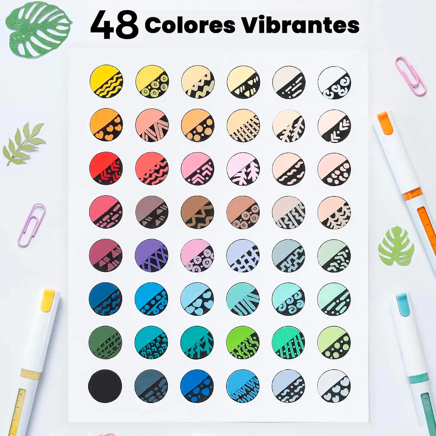 Ohuhu – Marcadores Acrílicos Kahuku – 48 Colores – Punta Redonda – 3