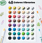 Ohuhu – Marcadores Acrílicos Kahuku – 48 Colores – Punta Redonda - Miniatura 3