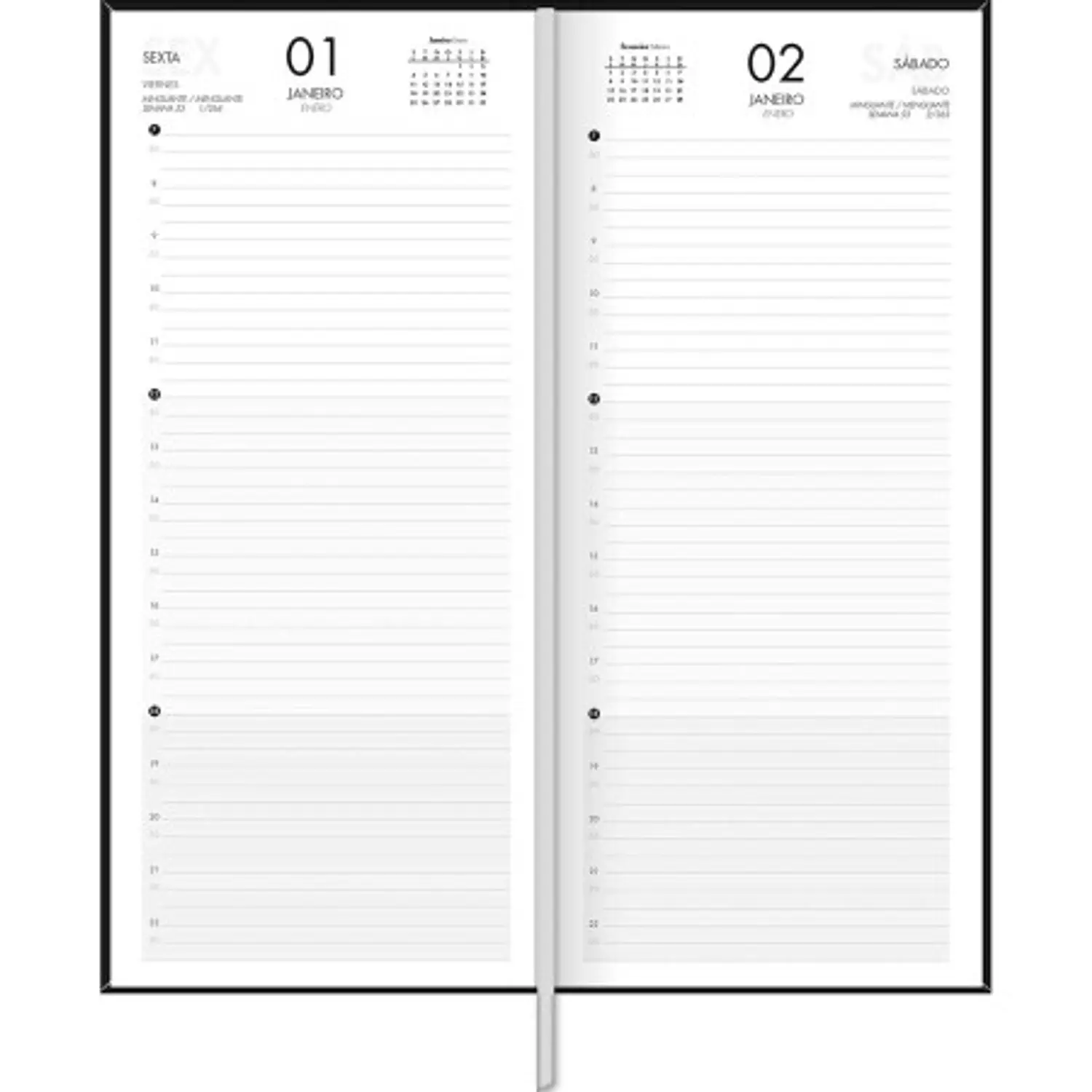 Tilibra – Agenda Executiva Comercial M8 Slim – 2027 – 208 Hojas – 3