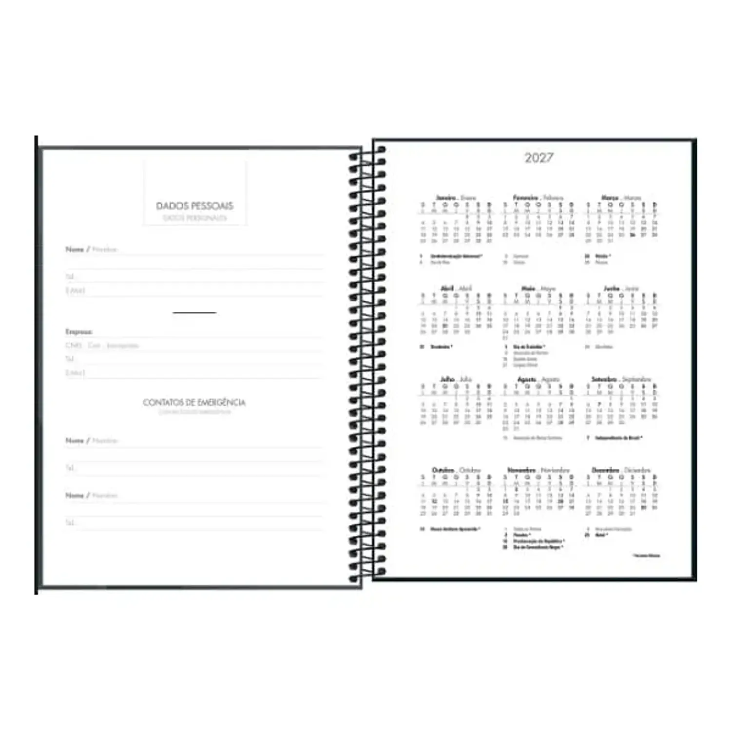 Tilibra – Agenda Ejecutiva Spot M9 2027 – Espiral – 200 Hojas - Tamaño Cuaderno Triple – 3