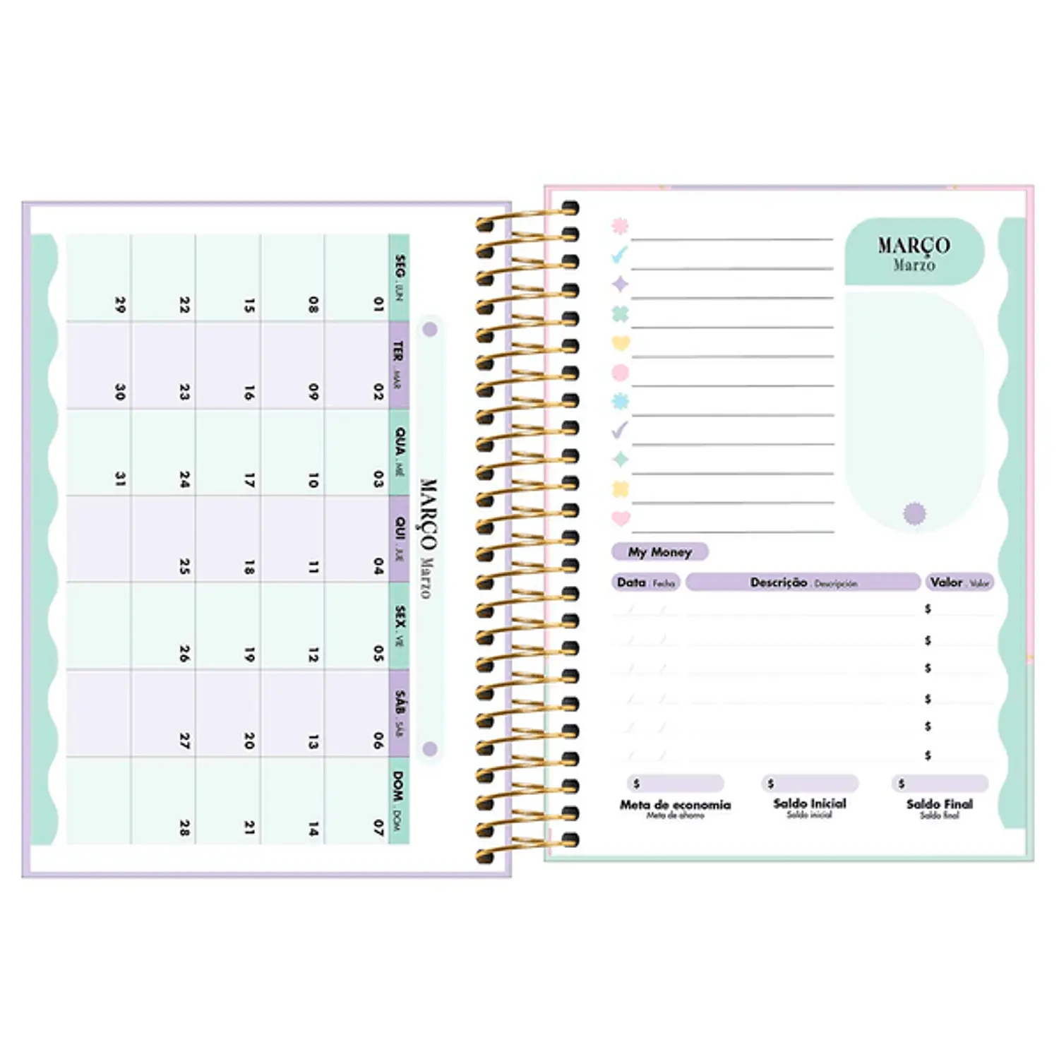 Tilibra – Agenda Espiral Happy M4 – 2027 – 176 Hojas – 6