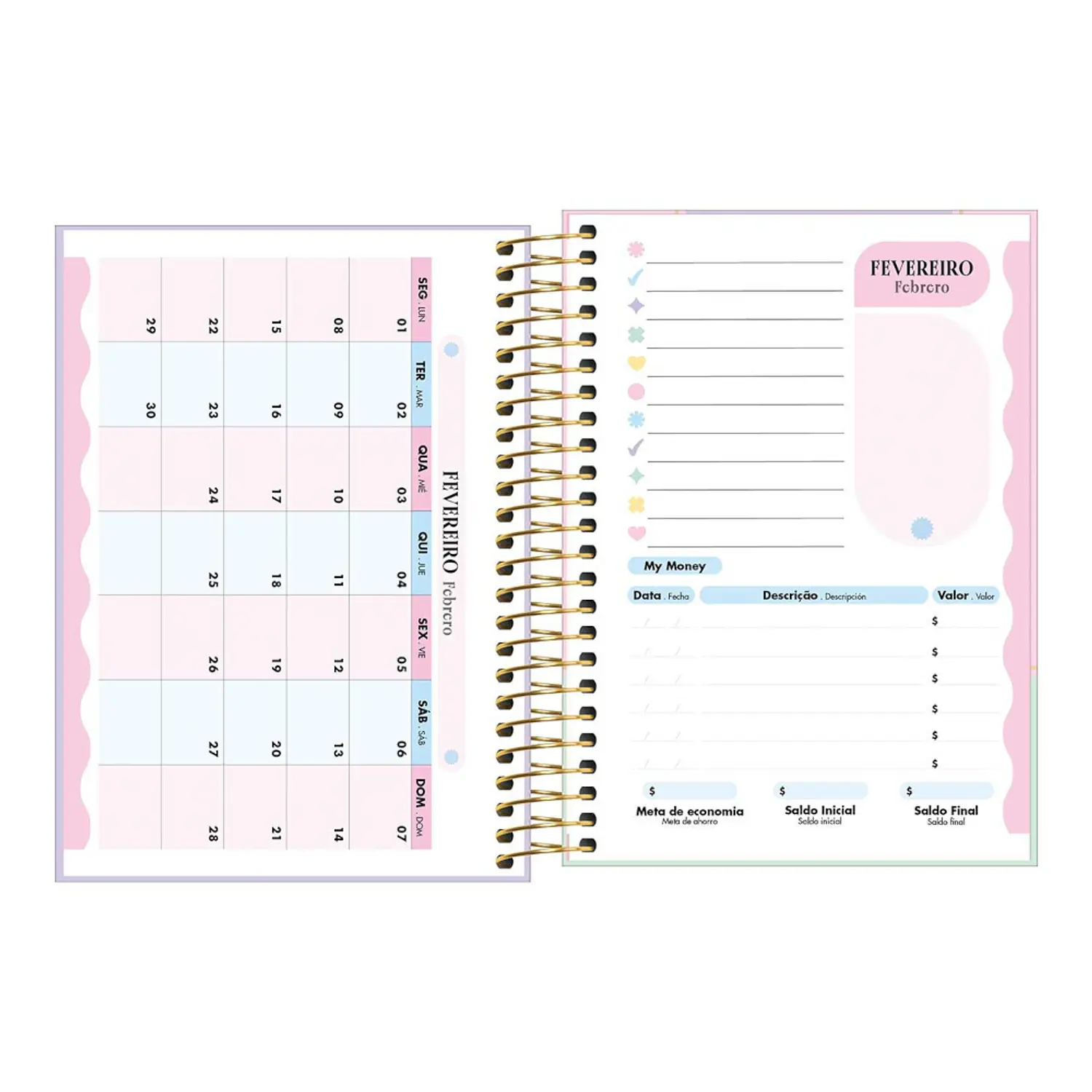 Tilibra – Agenda Espiral Happy M4 – 2027 – 176 Hojas – 8