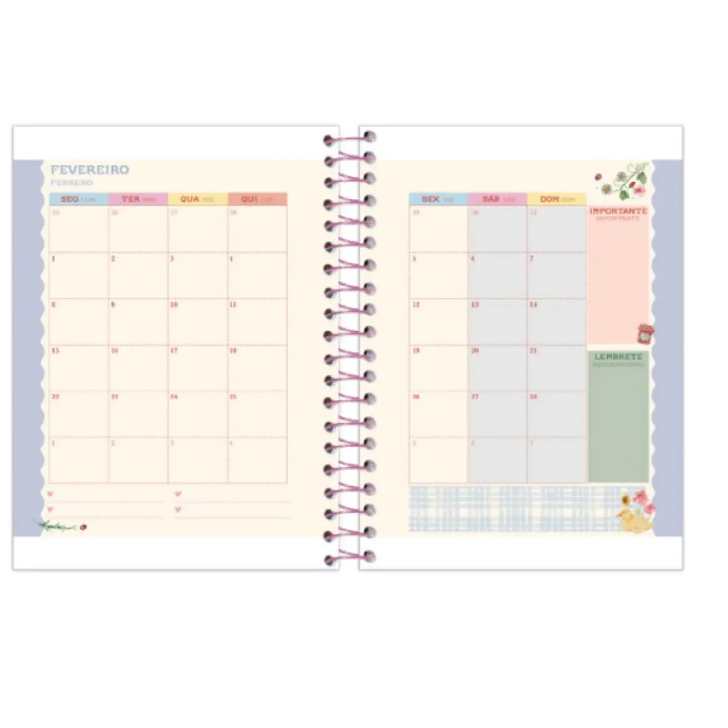 Tilibra – Agenda Espiral Milly M4 – 2027 – 176 Hojas – 7