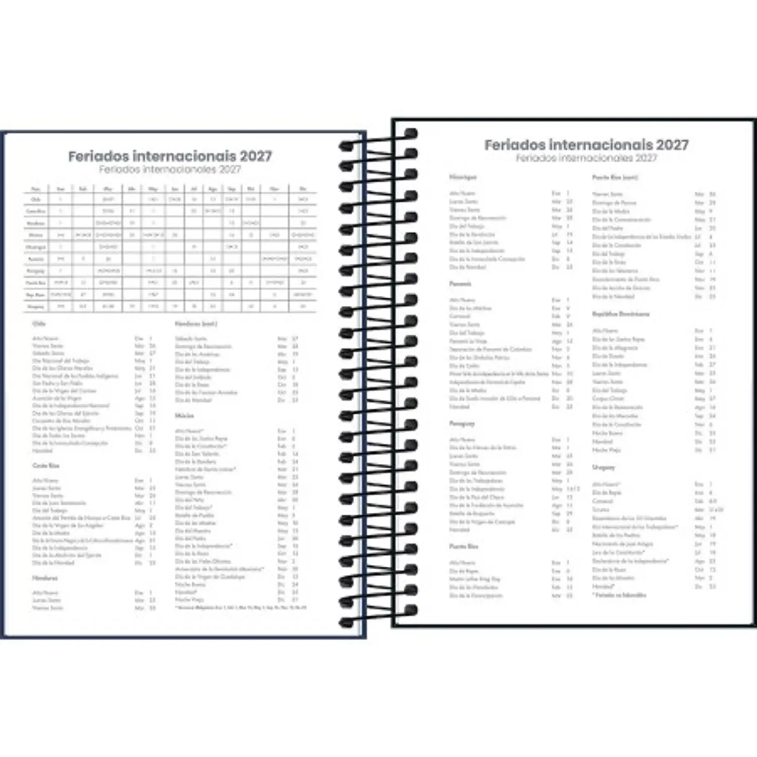 Tilibra – Agenda Espiral Spice M6 – 2027 – 160 Hojas – 5
