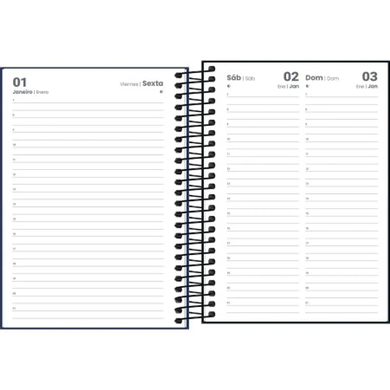 Tilibra – Agenda Espiral Spice M6 – 2027 – 160 Hojas – 6