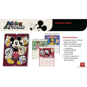 Mooving – Calendario de Pared Mickey & Friends 2027 30 x 40 cm