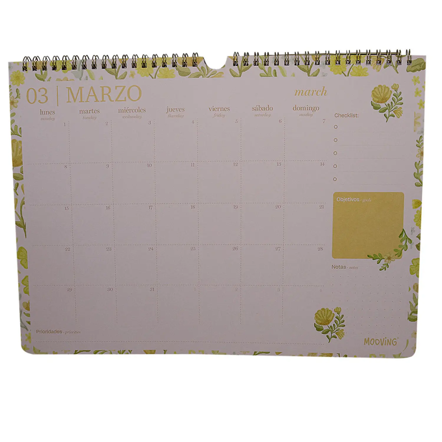 Mooving – Organizador Mensual Liberty 2027 35 x 25 cm – 4