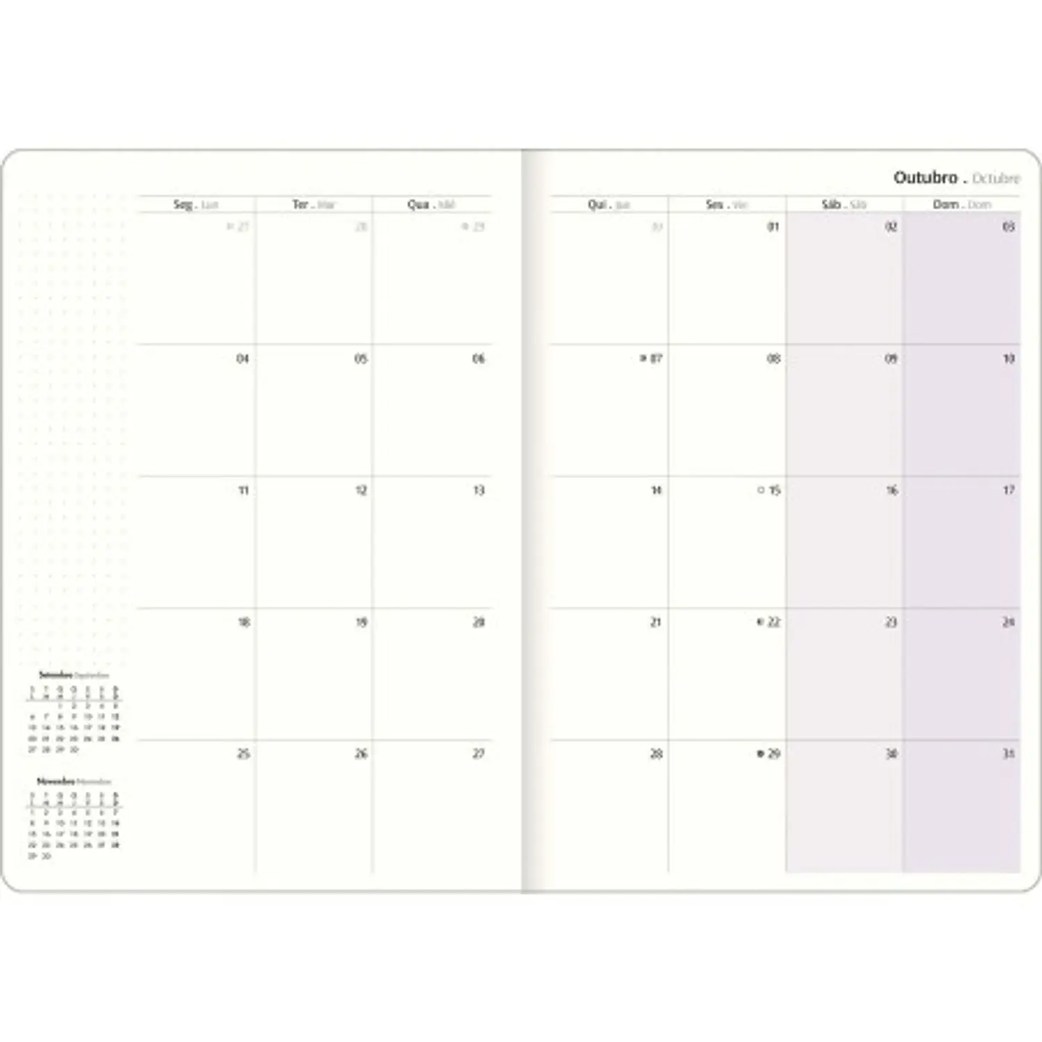 Tilibra – Planner Corcheteado West Village M7 – 2027 – 20 Hojas – 9