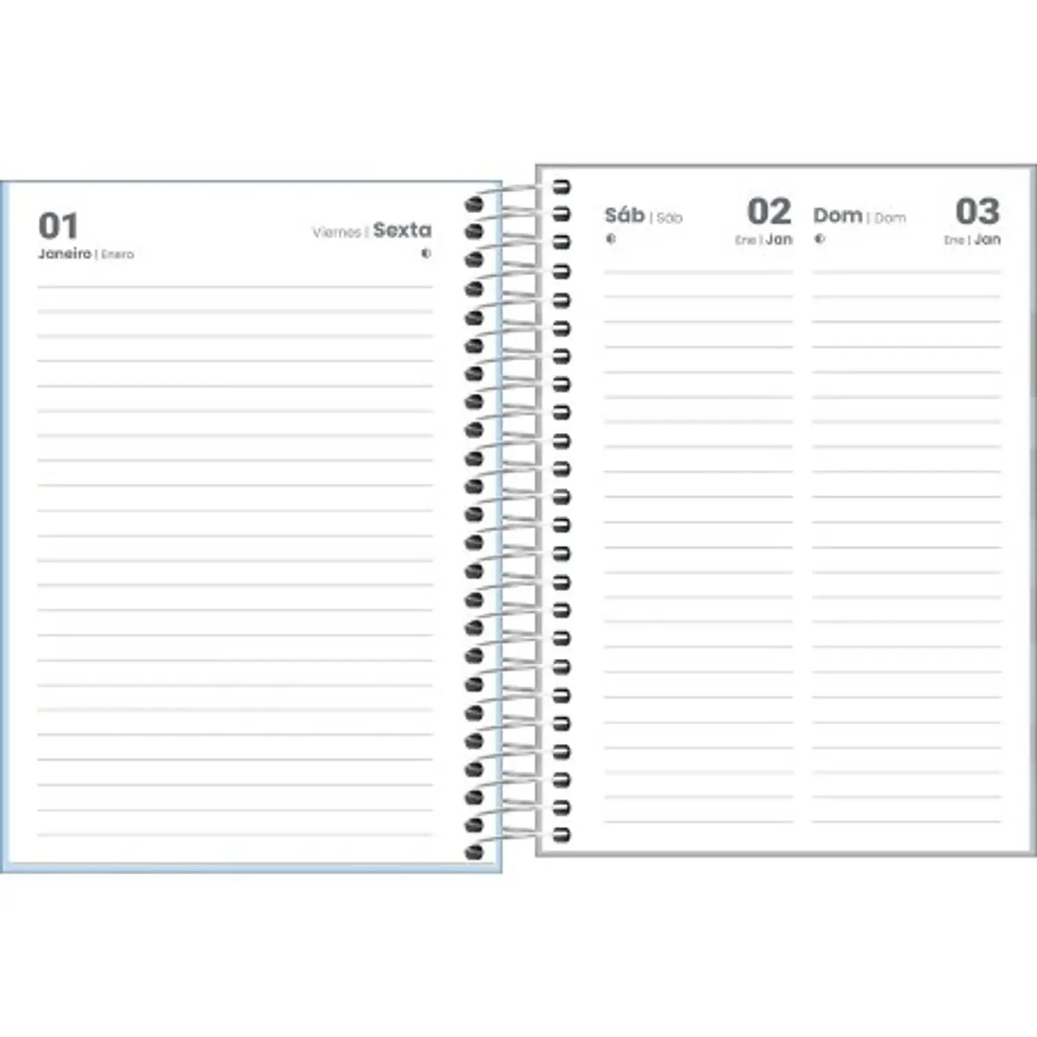 Tilibra – Agenda Zip Colores Pasteles M4 – 2027 – 176 Hojas – 5