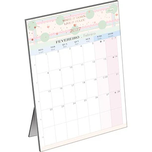 Tilibra – Planner Calendario de Mesa Soho – 2027 – 12 Hojas