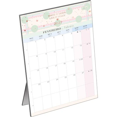 Tilibra – Planner Calendario de Mesa Soho – 2027 – 12 Hojas