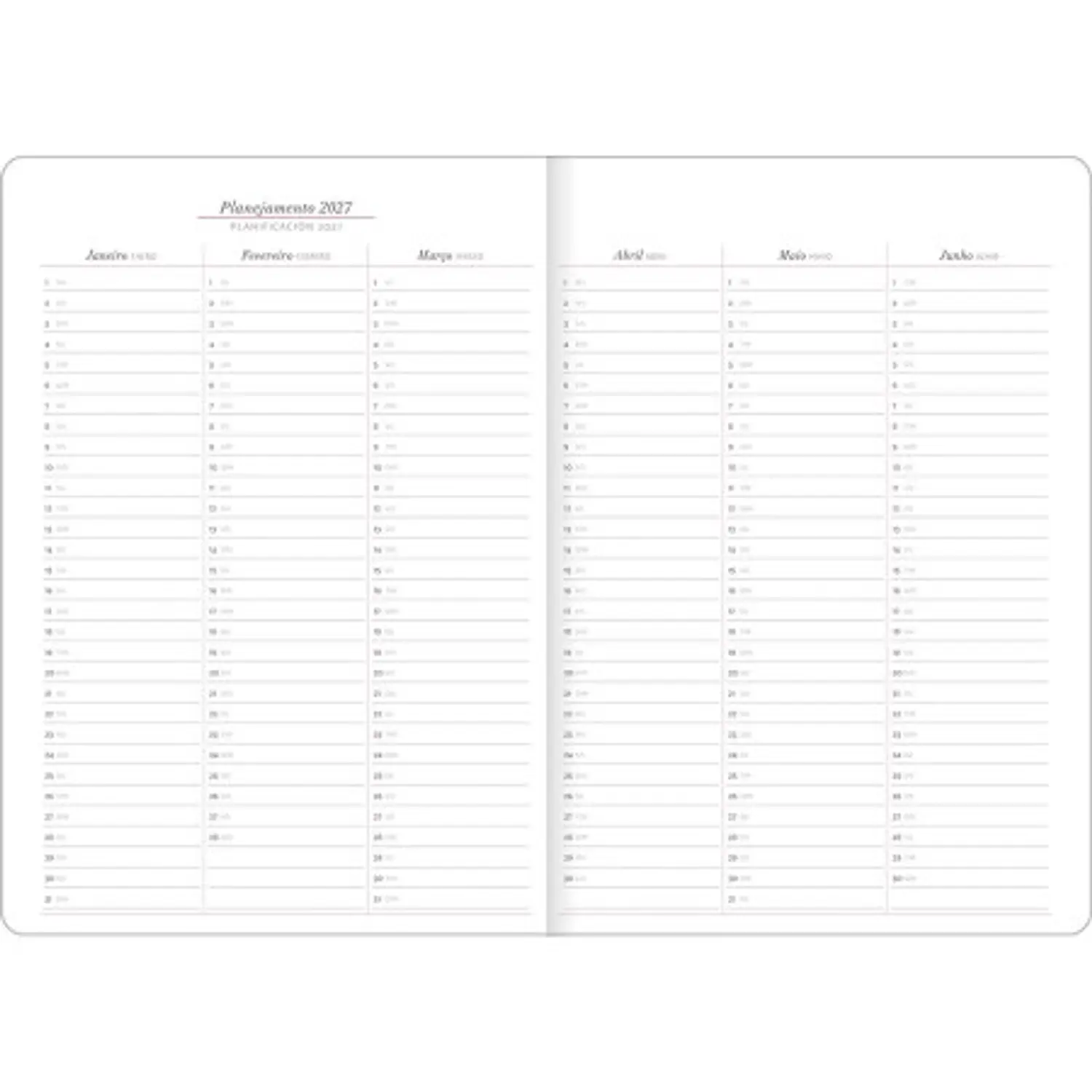 Tilibra – Planner Cambridge Manager M7 – 2027 – 20 Hojas – 4