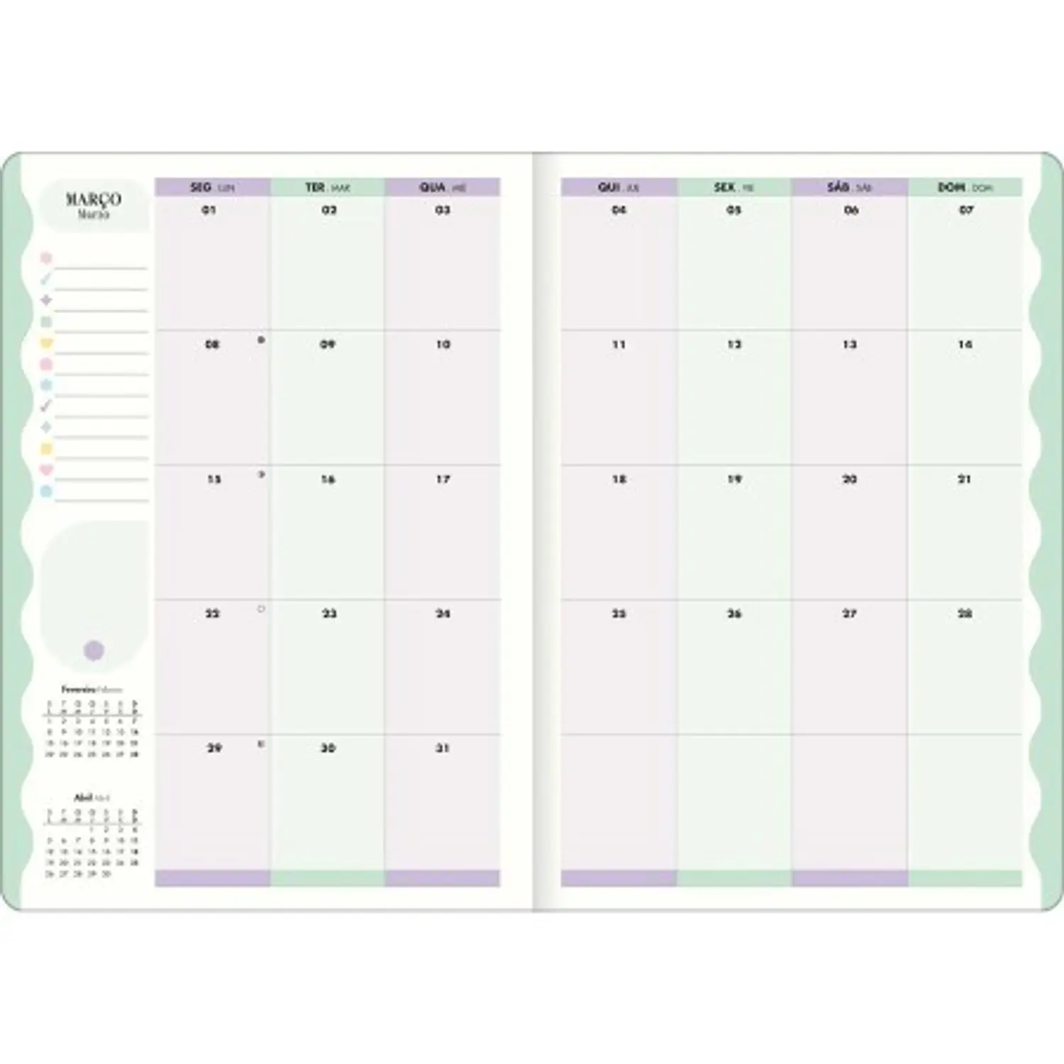 Tilibra – Planner Happy M7 – 2027 – 20 Hojas – 10