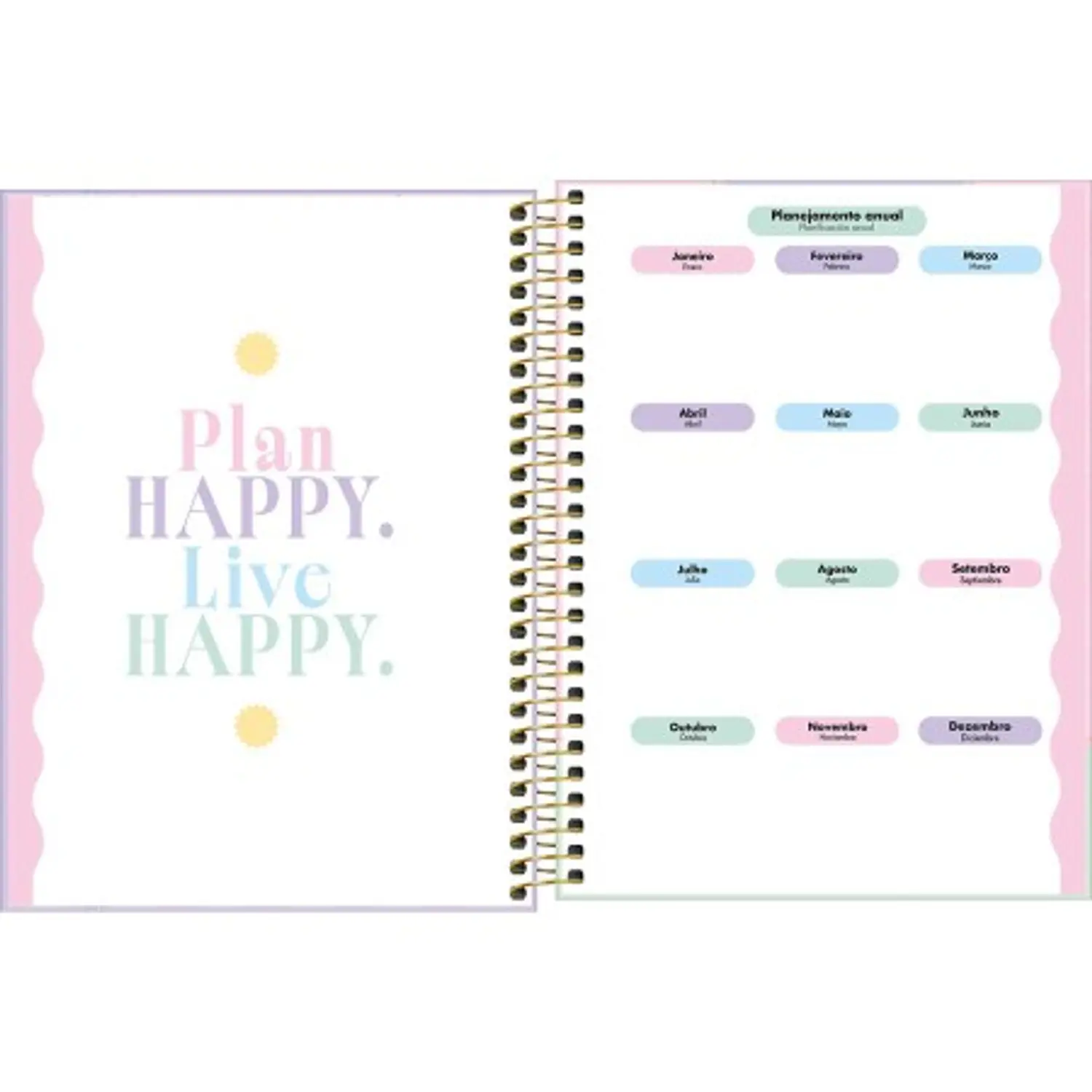 Tilibra – Planner Espiral Happy M7 – 2027 – 80 Hojas – 6