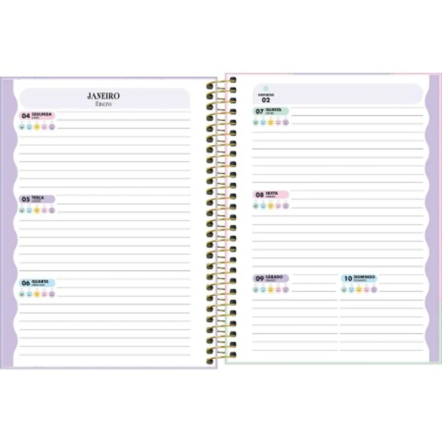 Tilibra – Planner Espiral Happy M7 – 2027 – 80 Hojas – 13