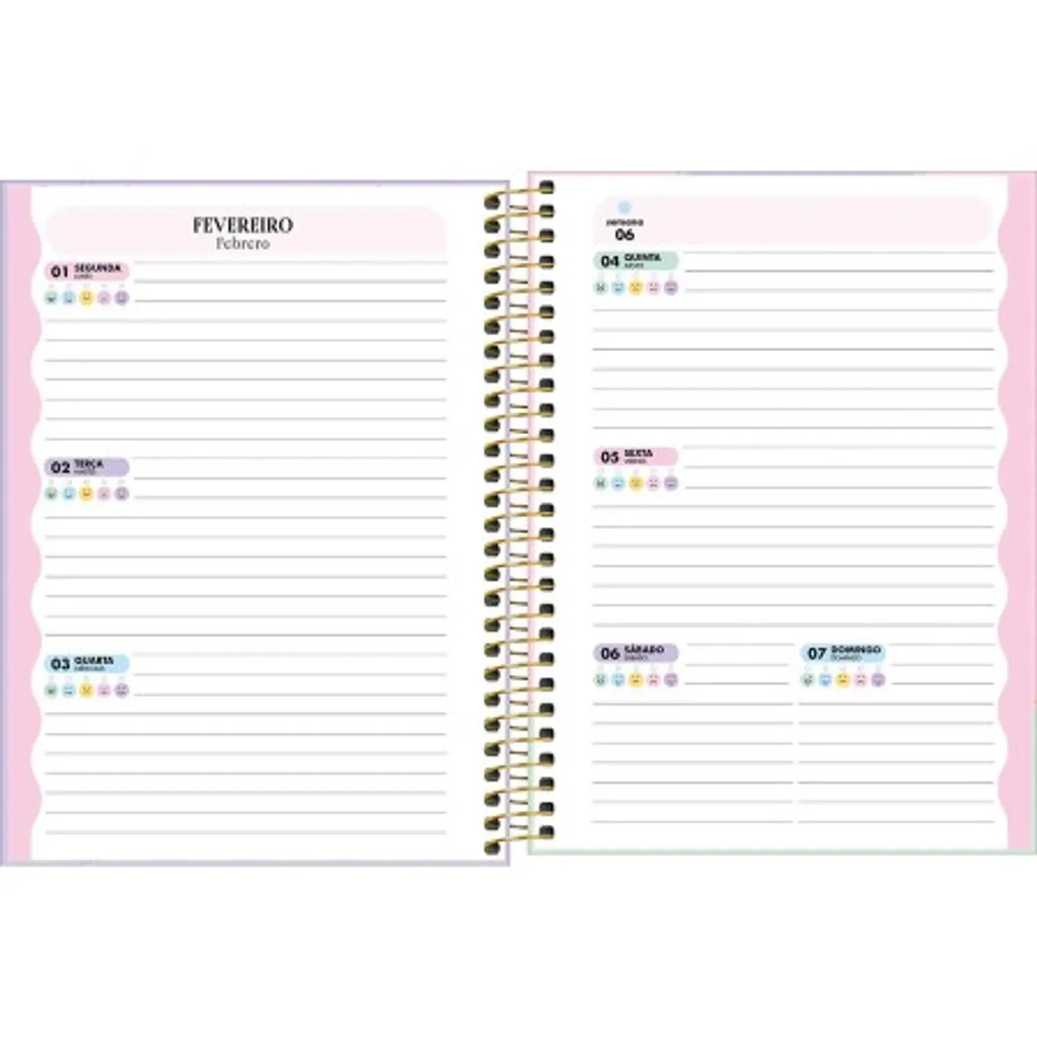 Tilibra – Planner Espiral Happy M7 – 2027 – 80 Hojas – 15