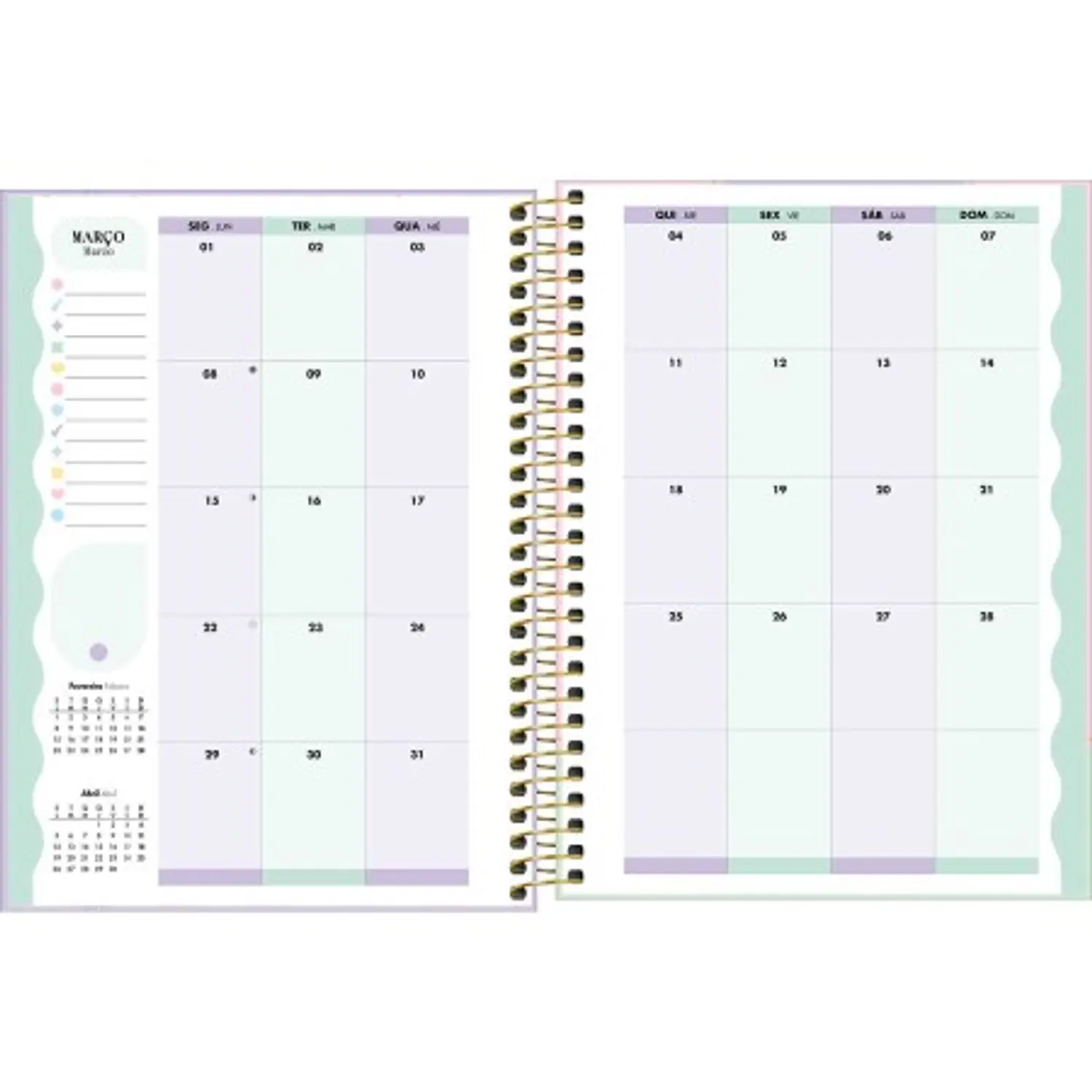 Tilibra – Planner Espiral Happy M7 – 2027 – 80 Hojas – 16