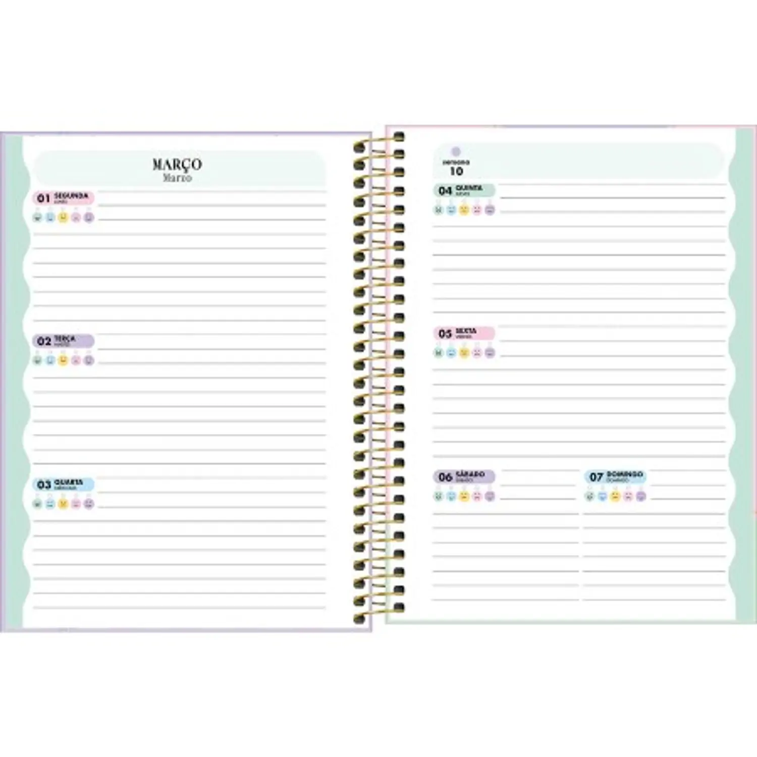 Tilibra – Planner Espiral Happy M7 – 2027 – 80 Hojas – 17