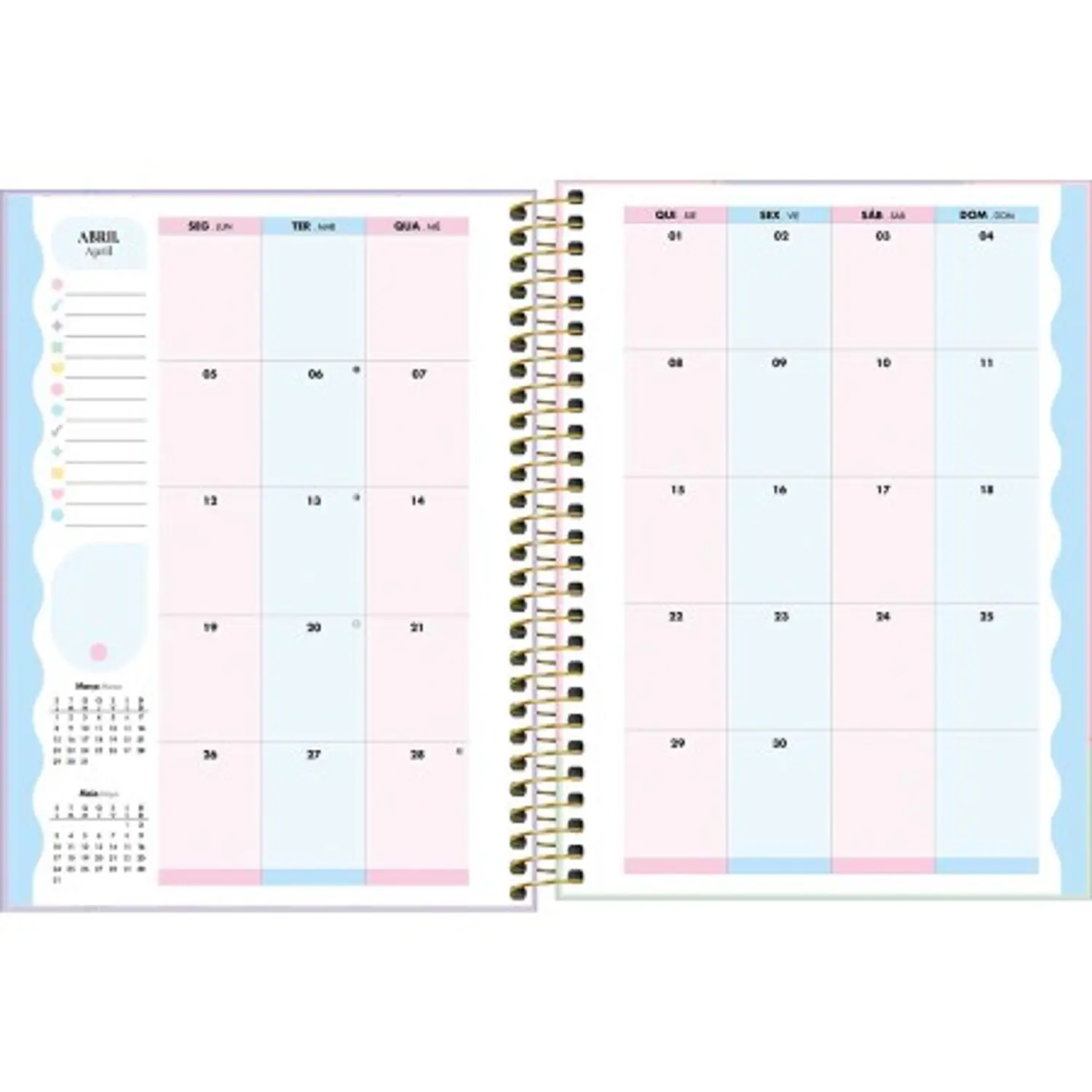 Tilibra – Planner Espiral Happy M7 – 2027 – 80 Hojas – 18