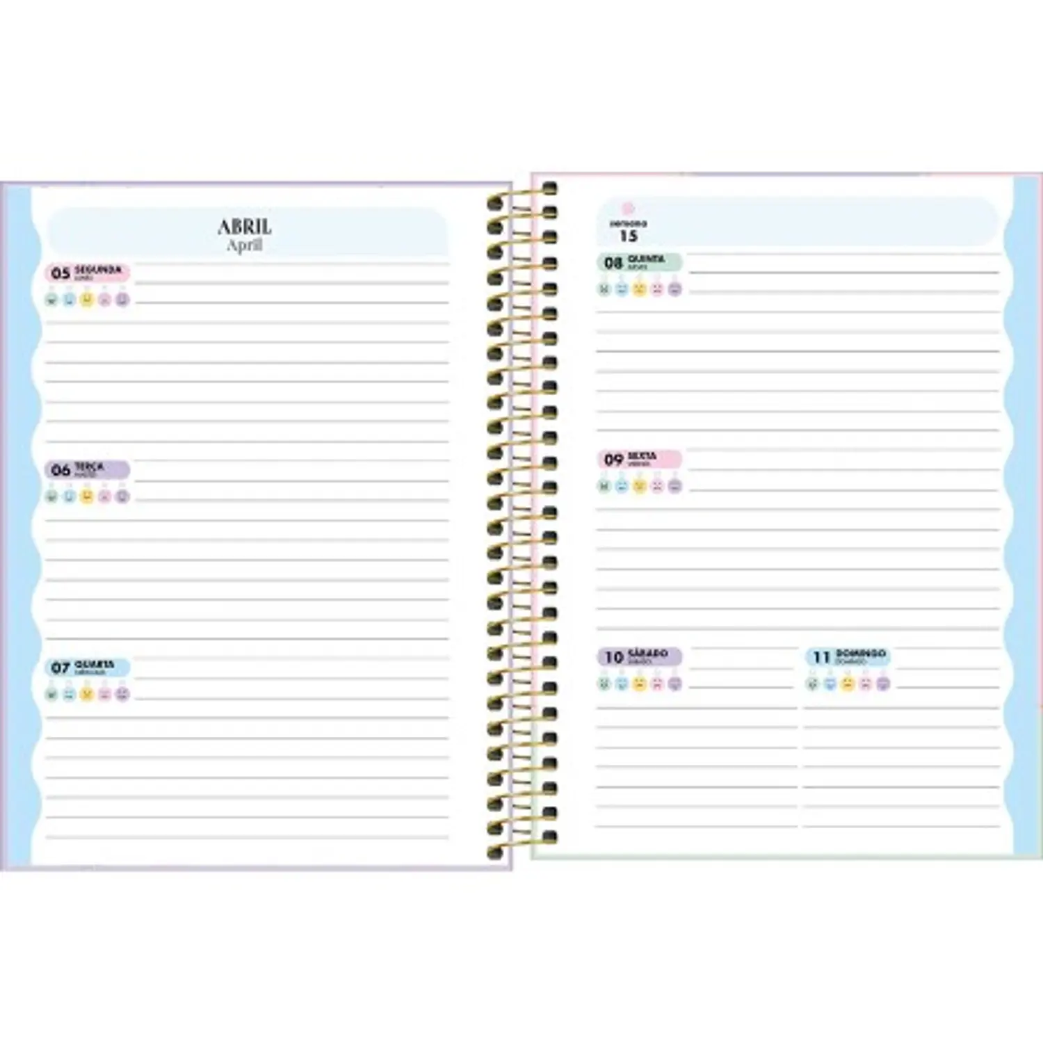 Tilibra – Planner Espiral Happy M7 – 2027 – 80 Hojas – 19