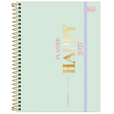 Tilibra – Planner Espiral Happy M7 – 2027 – 80 Hojas