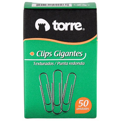 Torre – Clips Gigantes – 50 Unidades – 50 mm