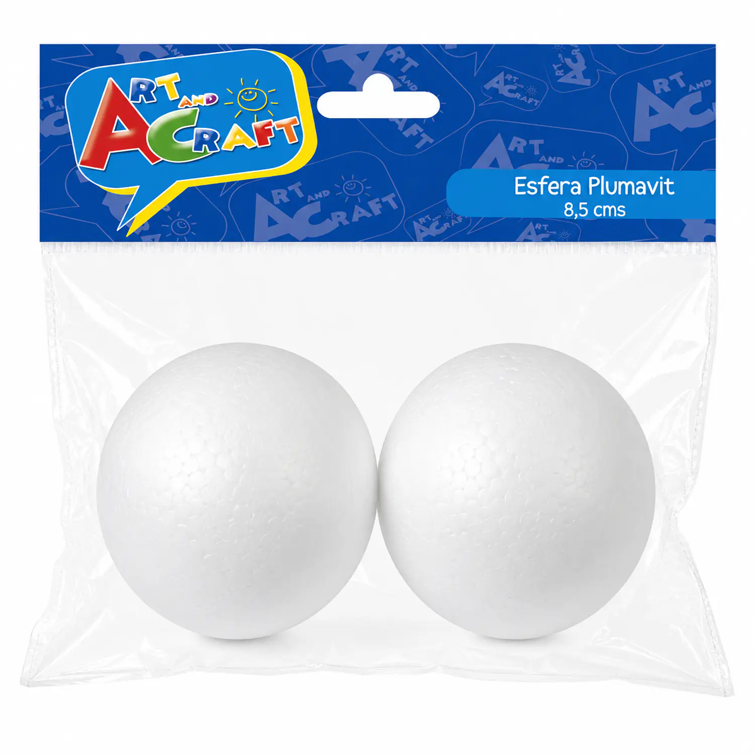 Art and Craft – Set Pelotas de Plumavit – 8,5 cm – 2 Unidades – 1