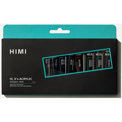 Himi – Pinturas Acrílicas – 12 Colores – 12 ml