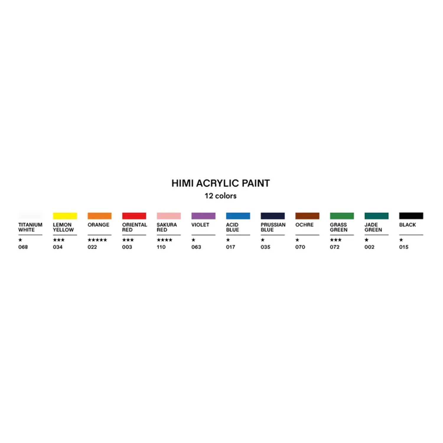 Himi – Pinturas Acrílicas – 12 Colores – 12 ml – 4