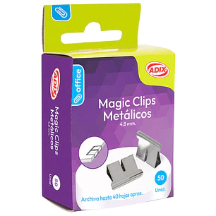 Adix – Magic Clip Metálico 4,8 mm – 50 Unidades