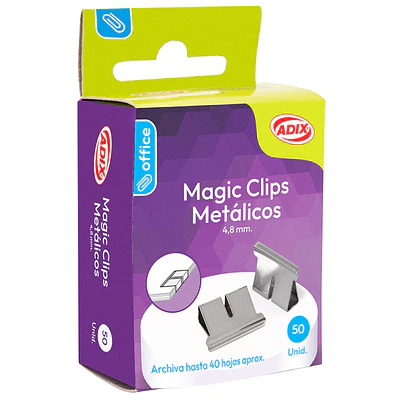 Adix – Magic Clip Metálico 4,8 mm – 50 Unidades