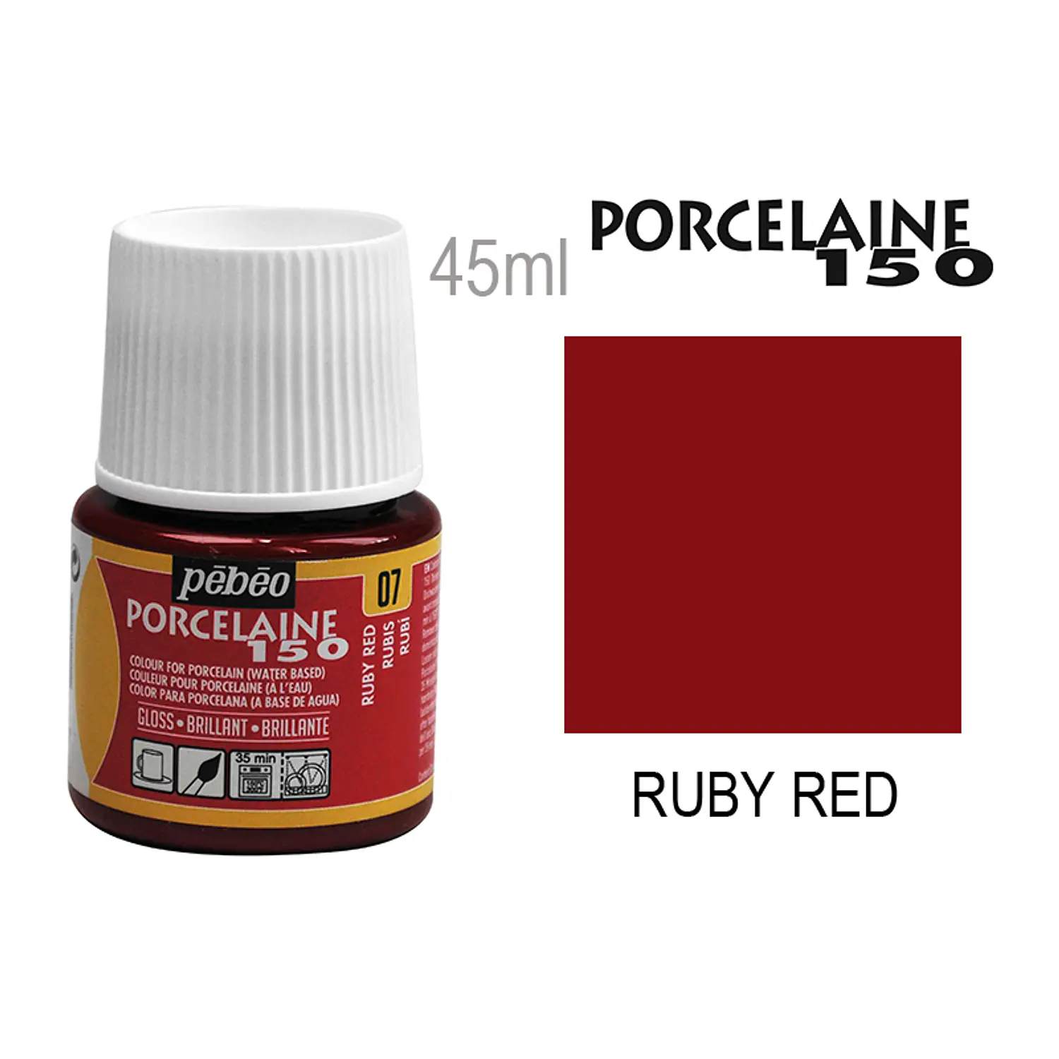 Pébéo – Pintura para Porcelana Porcelaine 150 – 45 ml – 7